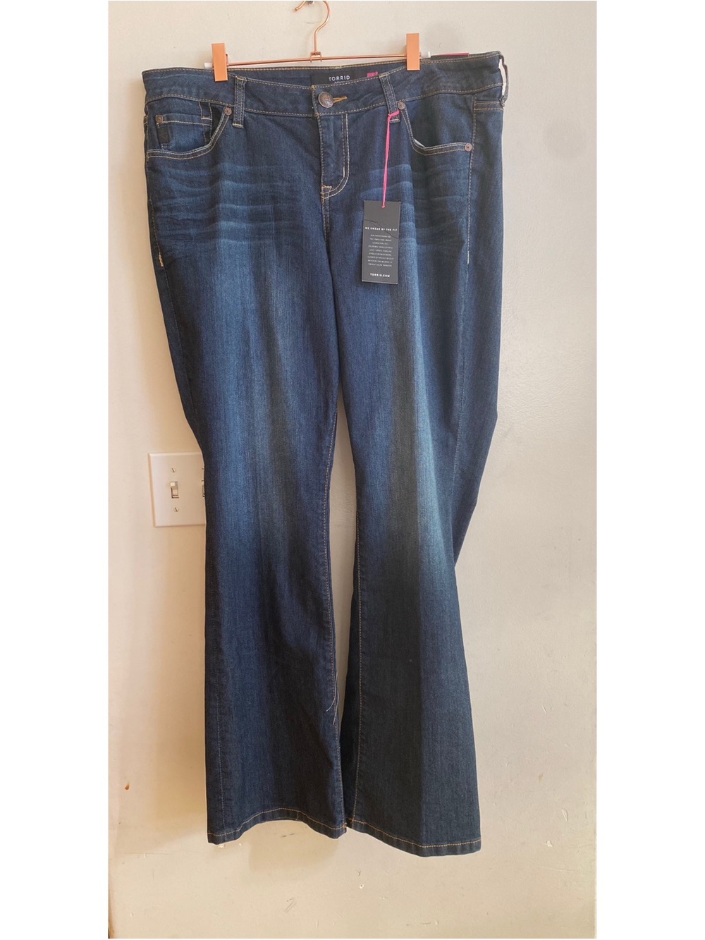 NWT Torrid Denim Slim Bootcut Lotus Dark Blue Jeans Stretch Size 18